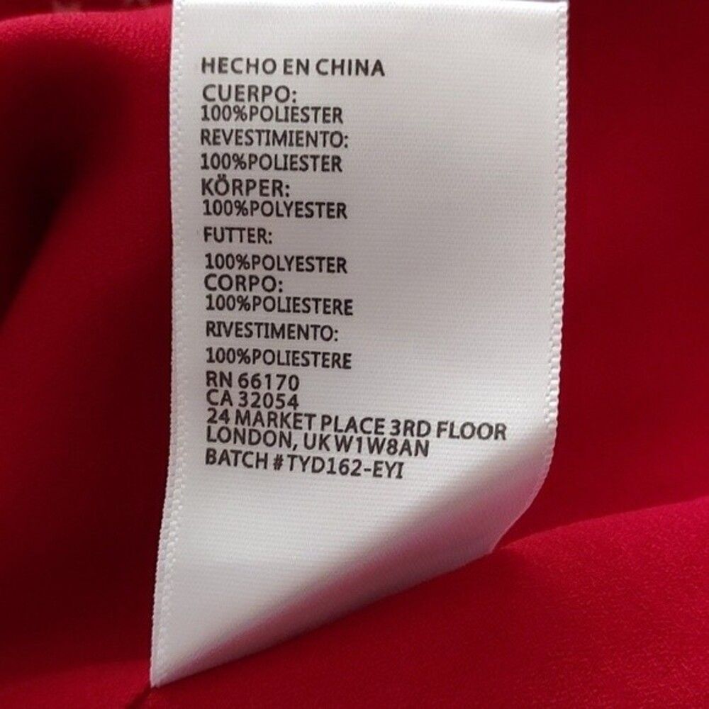 Urban Outfitters M Red White Stars Tie Waist Bell Sleeve Blouse Crop America NWT - Picture 15 of 16